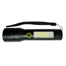Linterna Luz Blanca Frontal 5 modos COB Lateral Efecto patrulla USB-C DT663