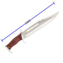 Maxi cuchillo Rambo con funda de cuero 100-90-12