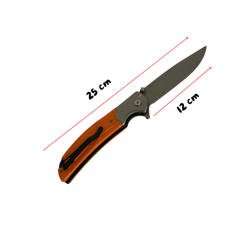 Navaja Plegable táctica tipo "fliper" Mango antiderrapante JF835