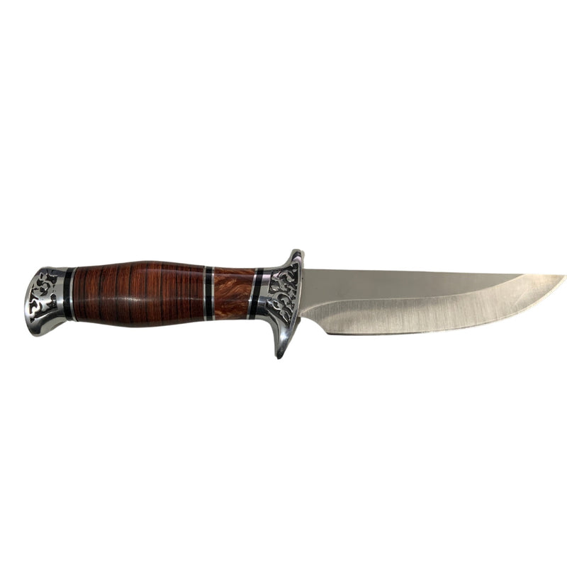 Cuchillo de caza, mango tipo madera c/Funda XD051B