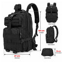 Mochila 17L Impermeable Respaldo + Tirantes Acolchados Sistema Molle 4 Compartimentos AKM055