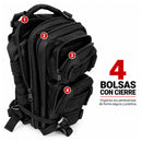 Mochila 17L Impermeable Respaldo + Tirantes Acolchados Sistema Molle 4 Compartimentos AKM055