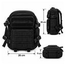 Mochila 10L Forro Impermeable Sistema Molle Correas Ajustables 4 Compartimentos AKM211