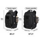 Mochila Militar Táctica Expandible 40-67L Molle Uso Rudo Camping AKM-003