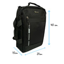 2x1 Mochila Convertible Maletín laptop broches tipo arnés 11 lts 5 compartimientos  BB1714