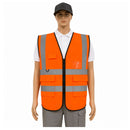 Chaleco Porta Credencial de Seguridad antireflejante  + Múltiples Bolsas BB