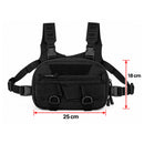 Pechera Chest Bag Ajustable Velcro 2 Compartimentos + Anillas Tipo D BK18