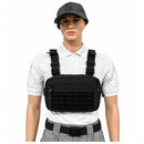 Pechera Chest Bag corte laser Resistente Ajustable 3 Bolsas Velcro Ranurado "Tipo Chest Rig" BK26