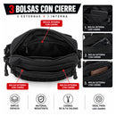 Pechera Chest Bag corte laser Resistente Ajustable 3 Bolsas Velcro Ranurado "Tipo Chest Rig" BK26