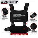 Pechera Chest Bag corte laser Resistente Ajustable 3 Bolsas Velcro Ranurado "Tipo Chest Rig" BK26