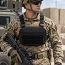 Pechera Chest Bag corte laser Resistente Ajustable 3 Bolsas Velcro Ranurado "Tipo Chest Rig" BK26