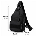 Mochila Táctica Pechera c/USB  tipo Sling /Crossbody porta botellas BK1027
