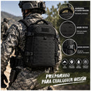 Mochila Táctica 15lts Multipropósito corte laser Asa Paracord y Correas Ajustables LAS500