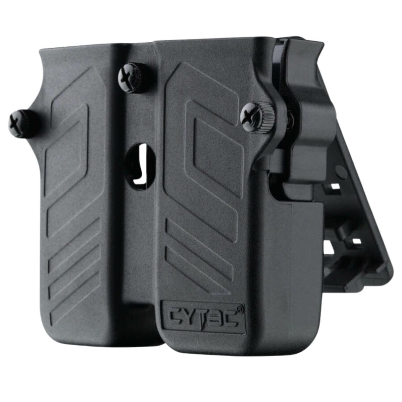 Porta Cargador Doble UNIVERSAL NEGRO CYTAC calibre 380 9 mm .40 .45 MARCA CYTAC CY‑MPUBCG2
