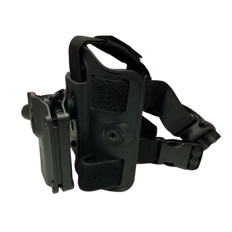 Piernera Porta Arma NEGRA UNIVERSAL CY BASE Polímero ABS  MARCA CYTAC CY-UHFSD