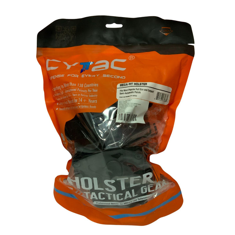 Piernera Porta Arma NEGRA UNIVERSAL CY BASE Polímero ABS  MARCA CYTAC CY-UHFSD