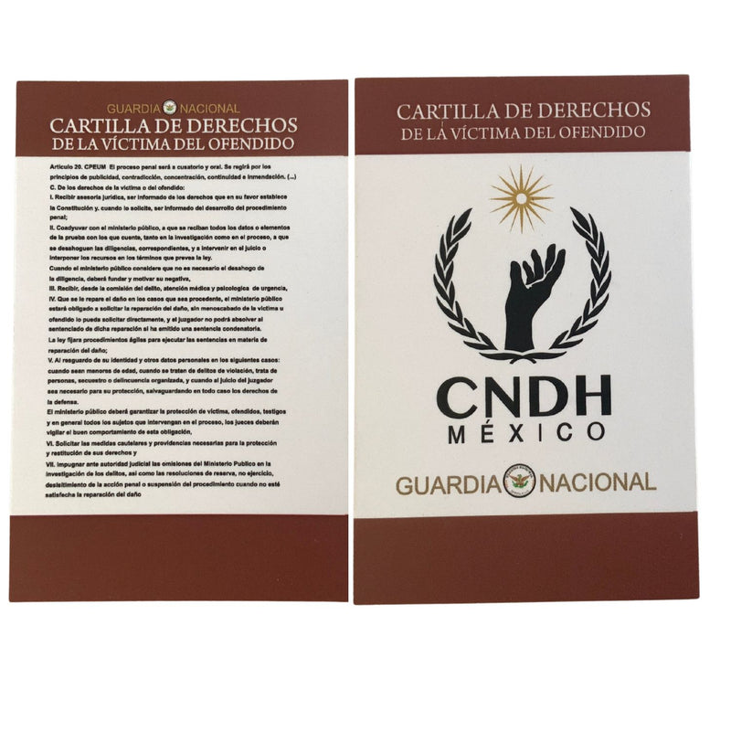 Cartilla de Derechos básicos P/personas en Detención CNDH y GN SN185