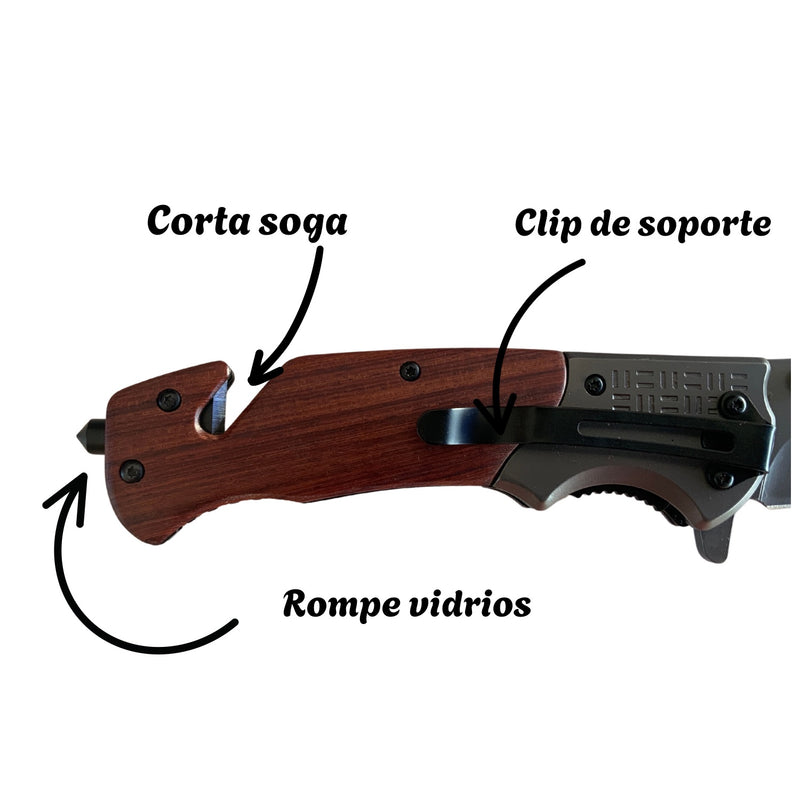 3 en 1 Navaja táctica BROWNING camping, supervivencia DA308