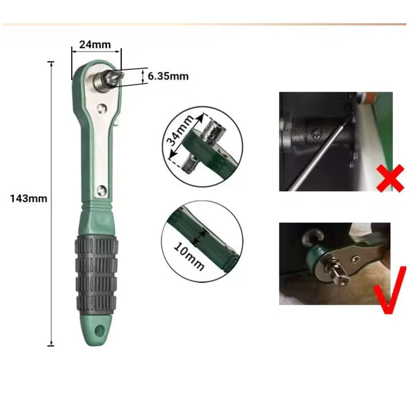 17 en 1 Juego de Matraca 1/4  Multifuncional Puntas * Dados varios DH58