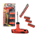 Set Desarmador Tipo T 28 Pzas + Dados 4-12mm + Puntas PH/PZ/Torx/Allen Moto Bici  DH59