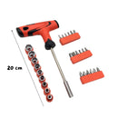 Set Desarmador Tipo T 28 Pzas + Dados 4-12mm + Puntas PH/PZ/Torx/Allen Moto Bici  DH59