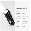 Linterna Recargable USB con Imán 3 Modos de Iluminación + clip DT632