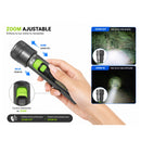 Linterna LED COB  IPX5 Zoom Ajustable USB C Camping Emergencias EDC DT786