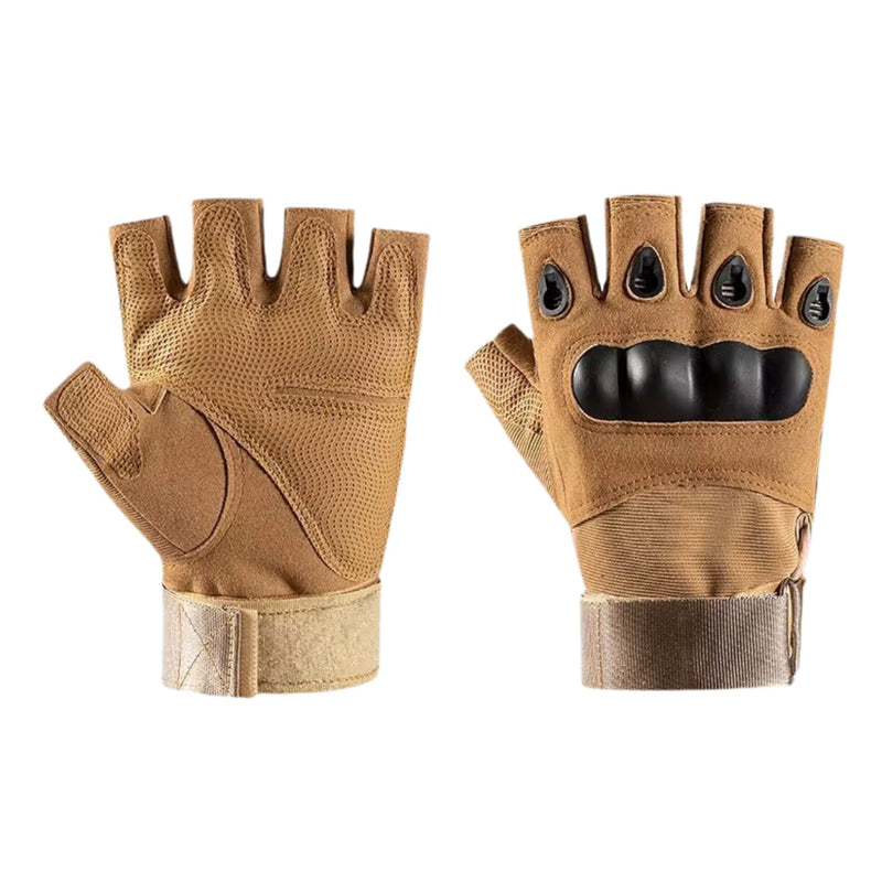 Guantes Medio Dedo Protección Nudillos REFORZADOS Almohadillas Tácticos Protección Moto DTST5
