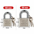 Candado Seguridad Endurecido Anti Corte Impacto 3 Llaves FHS50A