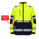 Chamarra Softshell Alta Visibilidad Reflectante Impermeable Brigadas y Rescate GJP075