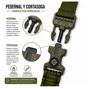 Portafusil Táctico de 1 y 2 Puntos Ajustable Paracord Pedernal Mosquetón Corta Soga GJ327