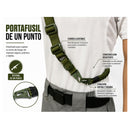 Portafusil Táctico de 1 y 2 Puntos Ajustable Paracord Pedernal Mosquetón Corta Soga GJ327