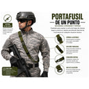 Portafusil Táctico de 1 y 2 Puntos Ajustable Paracord Pedernal Mosquetón Corta Soga GJ327