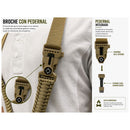 Portafusil Táctico Paracord 550 Trenzado de 1 Puntos con Brújula Corta sogas Pedernal Silbato GJ328