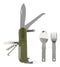 Navaja multiuos cuchara tenedor y lampara 9 en  1  GJ-11