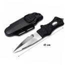 Cuchillo Supervivencia Bushcraft Funda Rígida Liberación Rápida rompe vidrios  JF1019