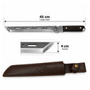 Cuchillo Jaguar Largo Tipo "Tanto Japonés"  Funda Café 45cm JF5219