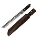 Cuchillo Jaguar Largo Tipo "Tanto Japonés"  Funda Café 45cm JF5219