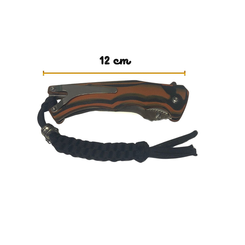 Navaja Plegable Corta Soga Clip Cuerda paracord Acero Inoxidable Táctica  JF819