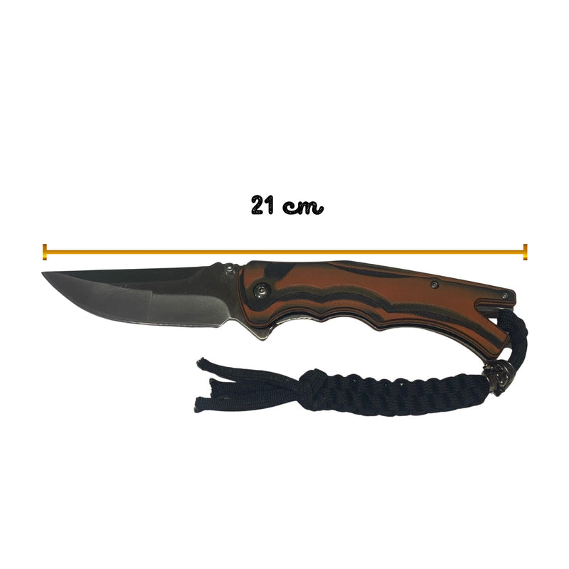 Navaja Plegable Corta Soga Clip Cuerda paracord Acero Inoxidable Táctica  JF819