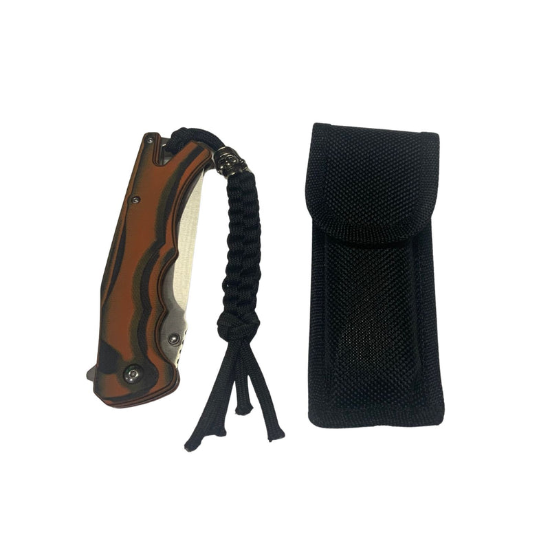 Navaja Plegable Corta Soga Clip Cuerda paracord Acero Inoxidable Táctica  JF819