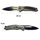 Navaja Manual con Clip y Rompe Vidrios – Mango antiderrapante JF831