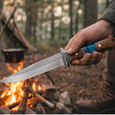 Cuchillo Cacería 32 cm Mango Madera + Funda Acero Inoxidable JF845