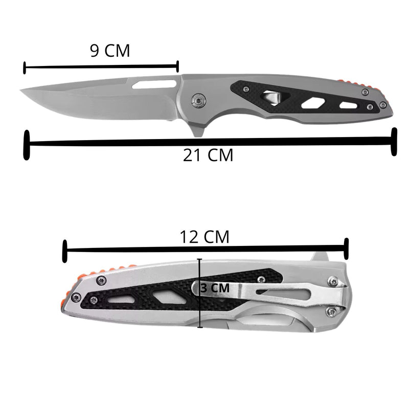 Navaja de Bolsillo Cuchillo Plegable Acero Mango Ergonómico JF861