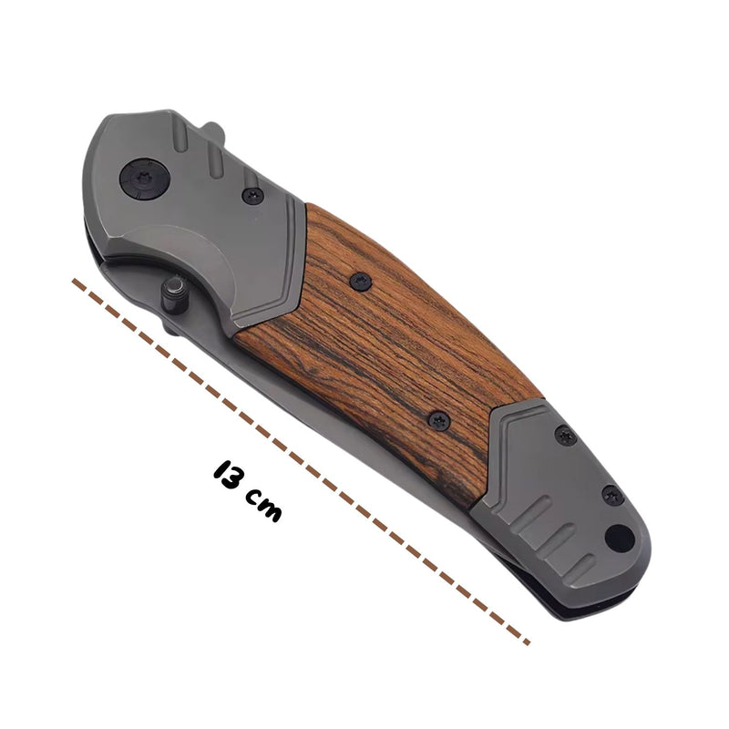Navaja plegable Clip mango ergonómico inserción Madera JF874