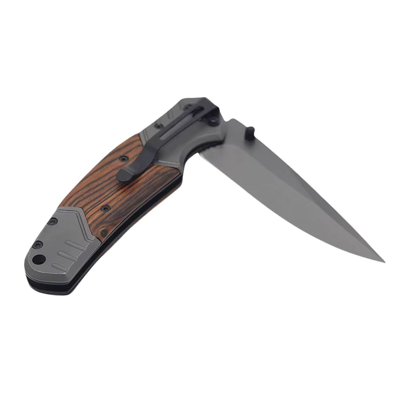 Navaja plegable Clip mango ergonómico inserción Madera JF874