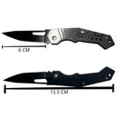 Cuchillo Plegable Hoja Negra Coating | Aluminio Aeroespacial JF882
