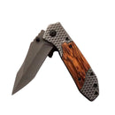 Navaja Multiusos Supervivencia Hoja Inox Mango Madera  Portátil* Resistente JF888