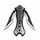 Navaja Plegable Doble Hoja Mango Antideslizante EDC Táctica con Clip JF905