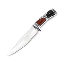 Cuchillo Táctico Drop Point Caza Supervivencia Mango Madera Bicolor JF921
